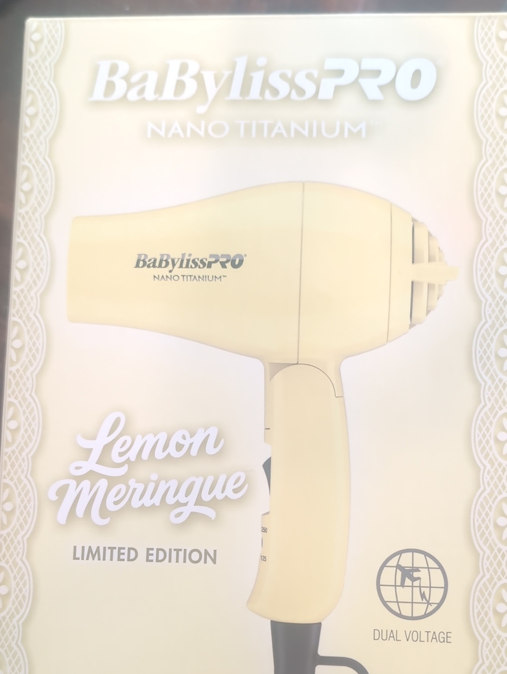 BaBylissPRO Lemon Meringue Yellow Travel Hair Dryer